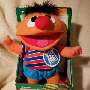 VINTAGE SUPERTOY TICKLE ME PLUSH  ERNIE